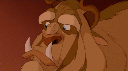 According to Disney, his real name is Prince Adam. But that makes no damned sense, because you don't just forget the heir to the throne because he's cursed. So if Beast is a royal, where the hell are the king and queen? Are French monarchs just like, "Screw it. We'll make more kids and we have plenty of castles to live in — just leave him"?