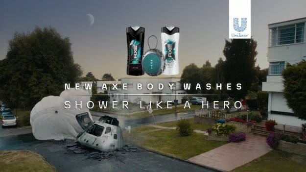 New Axe Body Washes. Shower Like a Hero.
