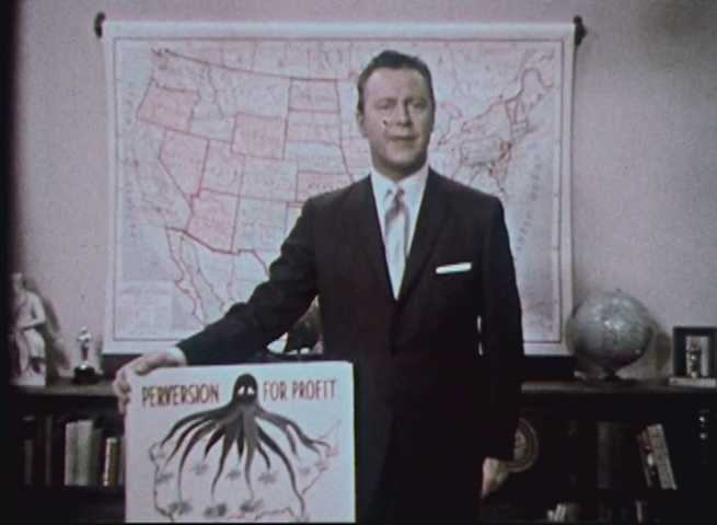 George Putnam was a conservative Los Angeles newsman known for his on-air catch phrase: "See ya at 10. See ya then!" Determined to put an end to the magazines that he believed were obscene, Putnam created "Perversion for Profit", an unintentionally hilarious diatribe against pornography that spends most of its half-hour running time SHOWING us pornography. Let's look at some of the important lessons that Putnam shares: