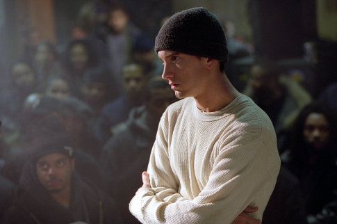 Okay, if you were hoping to see Eminem attend rap battles in a bunny suit you are going to be disappointed. He is, however, called B-Rabbit and that is close enough for me.