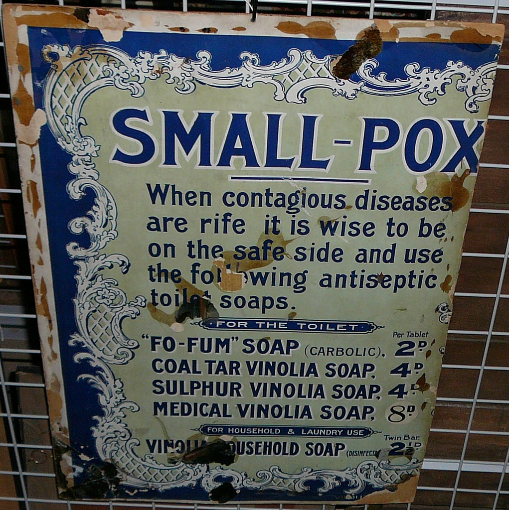 Probably one of the most famous diseases ever because of its now basically total elimination from the world, smallpox is a virus spread through human contact. The vaccine was so successful that in 1980 the World Health Organization stopped recommending that people use it. Some nations, however, fear that the little remaining smallpox there is will be used as a method of bioterrorism.