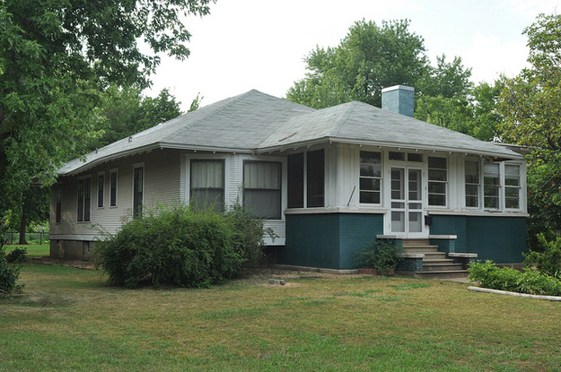This is when Sears sold kit homes. They have a list of every single house they ever sold, the year it was built, and what the design was. Pictured here is the Avondale home #151 in Oklahoma from 1911, which cost between $1,198 to $2,657.