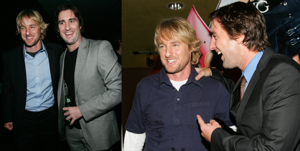 On the left, Owen and Luke in 2004; on the right, Owen and Luke in 2006.