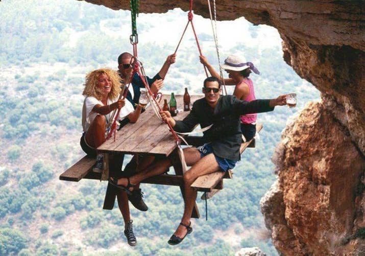 Piquenique extremo.