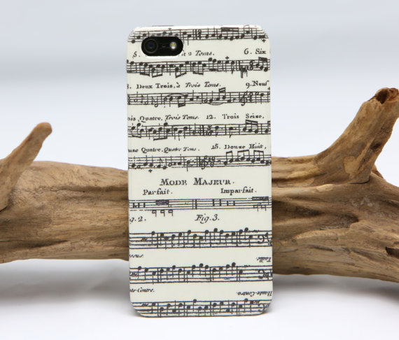 White case with black notes as details.