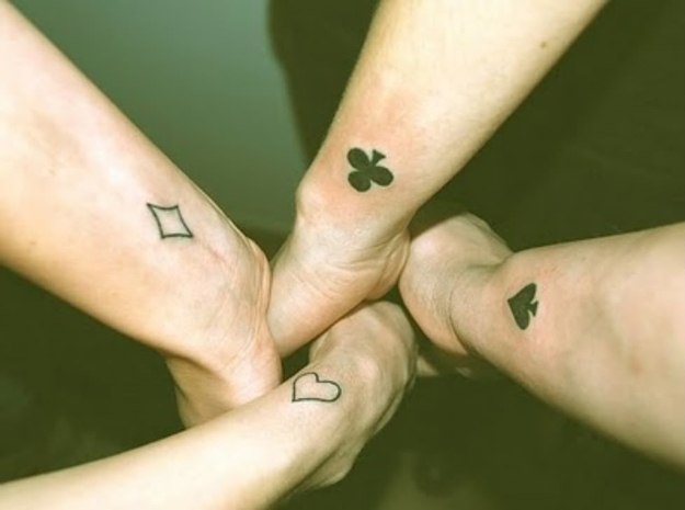 Small tattoos , cousins tattoo 👯‍♀️👩🏻‍🦰👨‍🦰👱🏼🧑🏻‍🦱 #ajtattooarts  #aj #tattoos #tattooideas #... | Instagram
