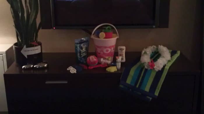 They gave me some toys and candy.
