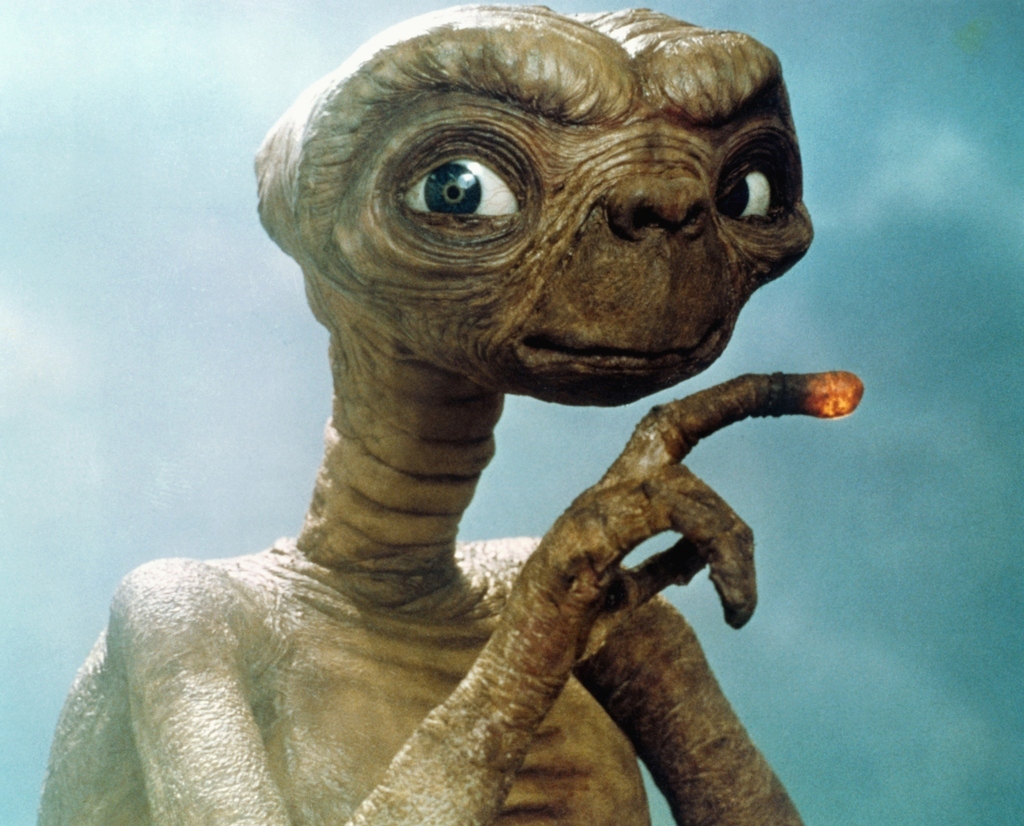 13.E.T. s face was modeled after Albert Einstein, Carl Sandburg and a pug. 