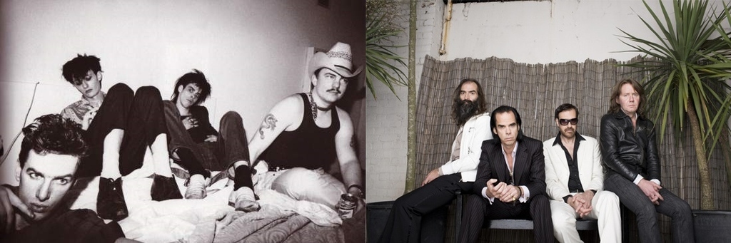 Then there's his other two bands, The Birthday Party (left) and Grinderman (right). Both the Bad Seeds and Grinderman played at this year's Coachella fest.