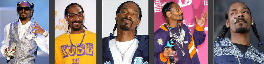 Pigtails, french, corn rows... you name it, Snoop does it.