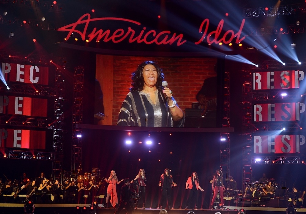 Singer Aretha Franklin performs via satellite during Fox's American Idol Finale Results Show on May 16, 2013 in Los Angeles, Calif.