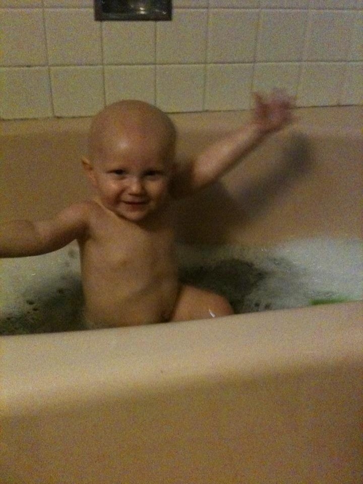 Taking a bath is an amazing time for Cole. Do we waste time on shampoo? HA no! Do we spring for the fancy hair goop? No! Do we use bubbles and give him bubble hair? OMG yes.Here is a short list of things that children with alopecia can do...1.) Everything any other kid can do.