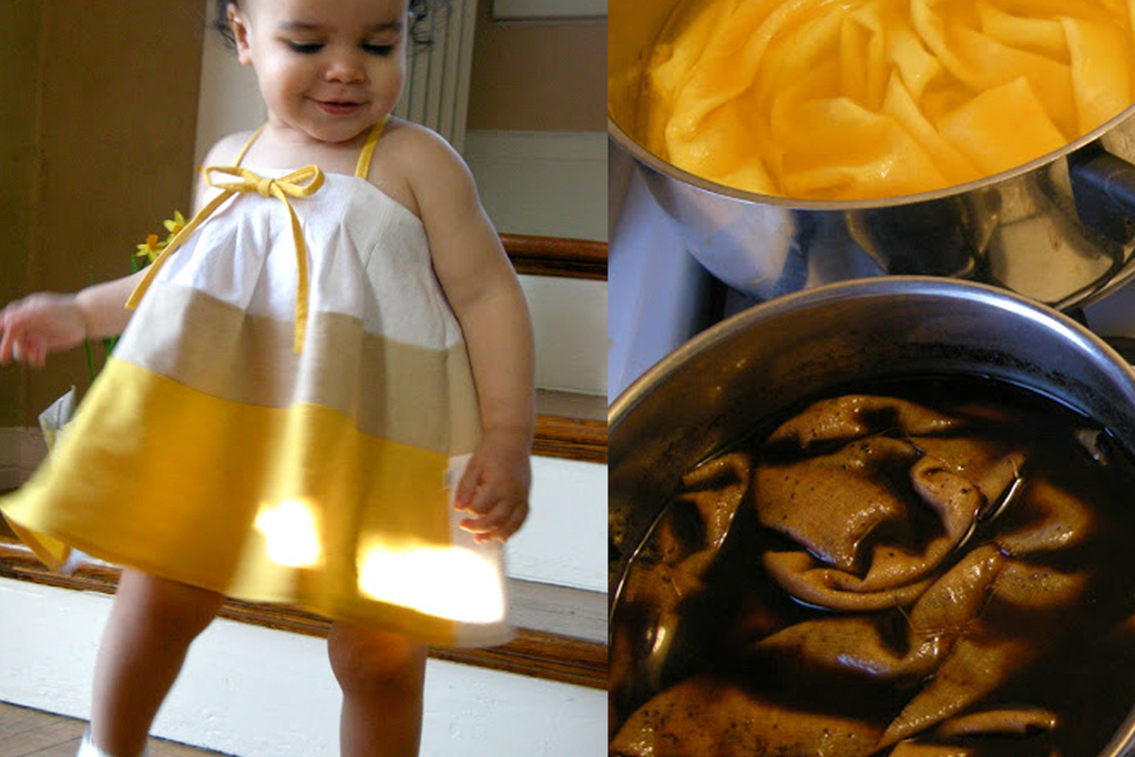Bonus: it'll smell way better than store-bought dye. Learn how to make this adorable toddler's dress here.