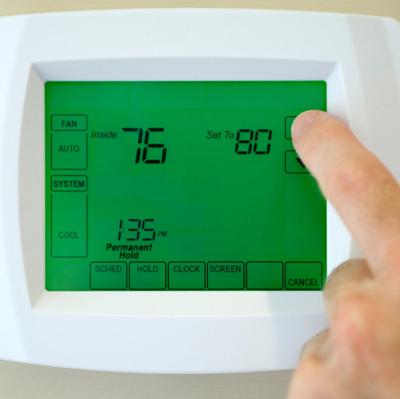 If you have central air, set your thermostat above 78 degrees (all temperatures cited here are in degrees Fahrenheit). You'll save 5 to 8 percent on cooling costs with each degree above that mark. For a typical household, setting the thermostat at 80 degrees saves 10 to 15 percent; raising it to 85 degrees will save 35 to 55 percent.When you leave home for more than one hour, set the thermostat to 85 or 90 degrees. Reset it upon your return, and the room will cool down in only 15 minutes. The system will use less energy during the cool-down period than if you had left it running at a lower setting while you were out.See the typical air-conditioning settings for a programmable thermostat at different times of day here Cost: $0Benefit: 15 to 20 percent or more off your cooling billRELATED: 10 Ways to Shrink Your Energy Bills