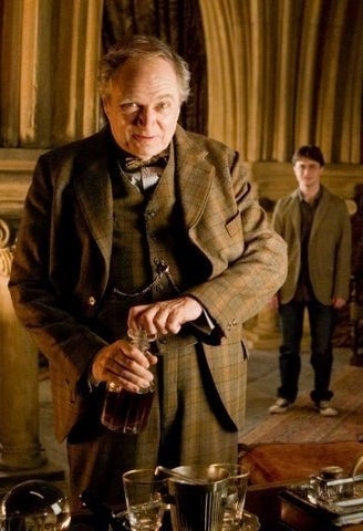 As professor Horace Slughorn in Harry Potter and the Half-Blood Prince