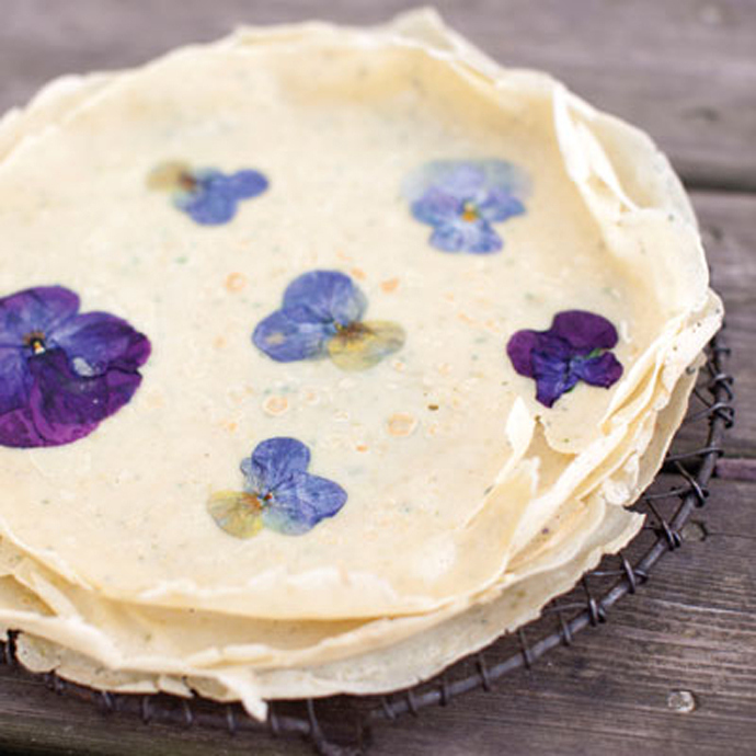Flavor profile: Velvety and sweet.Crepe recipe here.