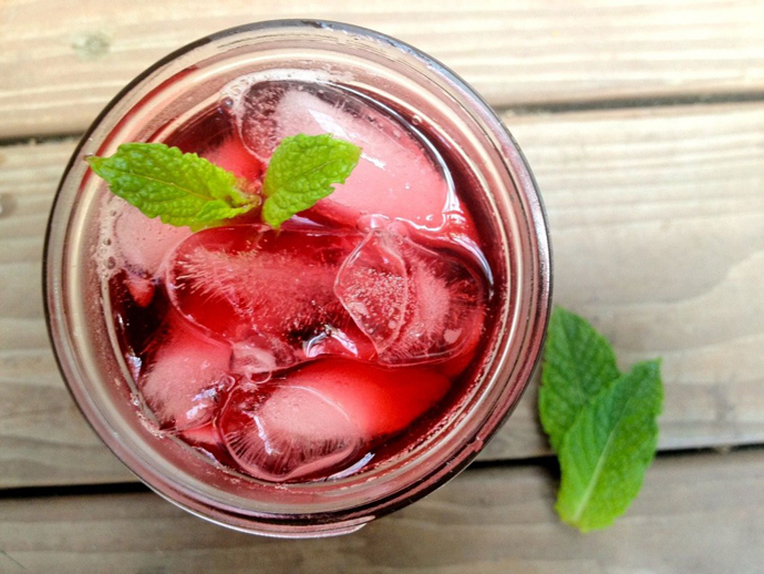 Hibiscus tea here.