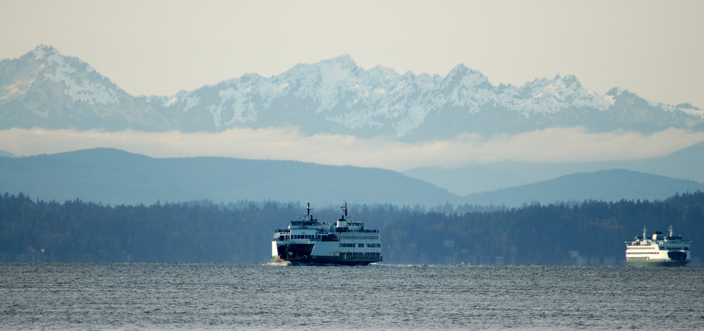 With water and mountains close to most cities in Western Washington, you can't miss this scene. Also Washington has one of the largest ferry fleets in the country AND you can drink booze during your ride. All aboard, amirite?!