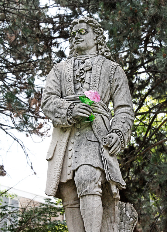When you’re trying to settle a country, you’re bound to have a few mutinies. Just ask Robert Cavalier de La Salle who was on the receiving end of two. But in the end, it’s all good. He’s commemorated in stone and his mutineers are only famous for mutiny.He’s celebrating his immortality with some libations, and most definitely won’t be pouring any out for his enemies.