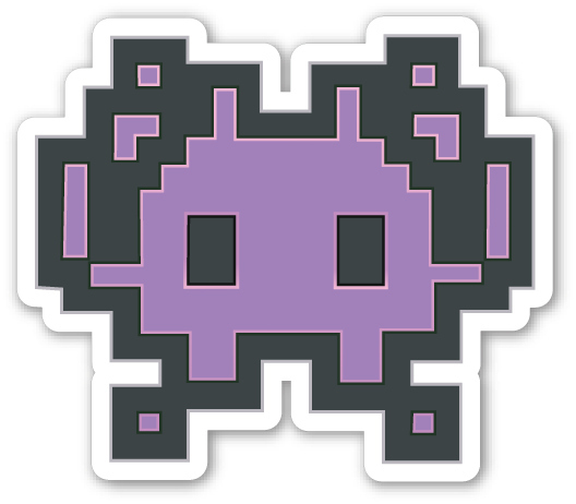 An alien of the monster type. Looks very similar to an alien from the popular '80s arcade game Space Invaders. Greetings, earthlings!