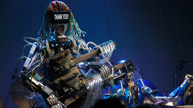 In Japan, there is an all robot rock band called Z Machines. They one day hope to play a gig on the moon.