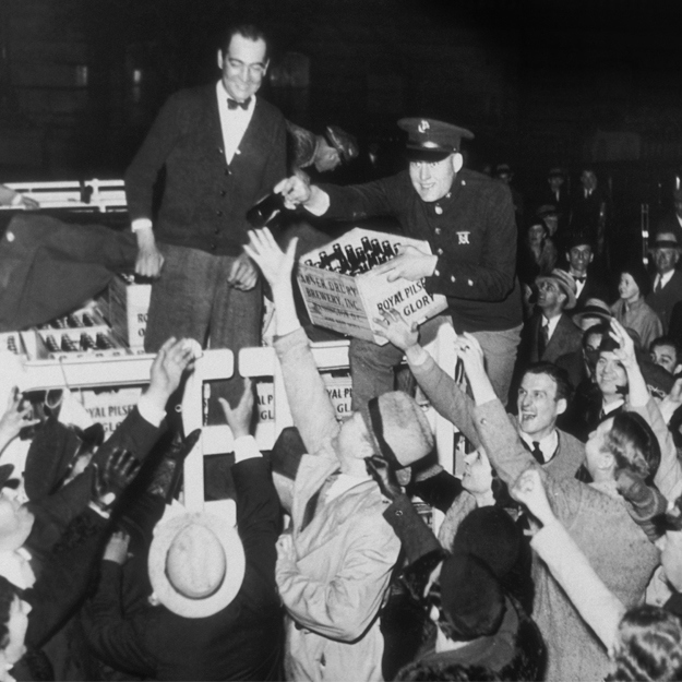 With the end of prohibition, Americans everywhere did what they'd beendoing for the past 14 years, but stopped being sneaky about it.