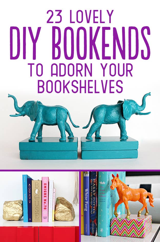 23 Lovely Diy Bookends To Adorn Your Shelves