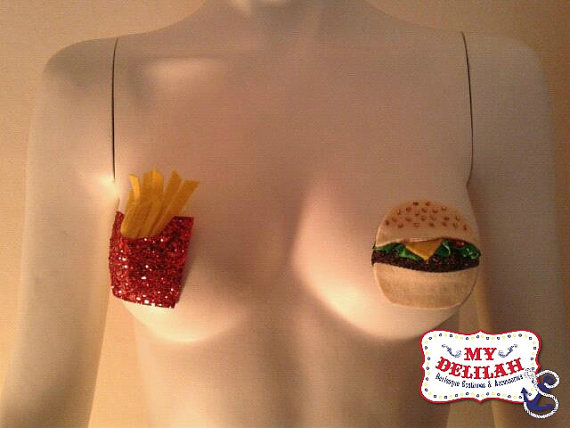 $45 from My Delilah.'Cause that french fry crop top was just way too modest.