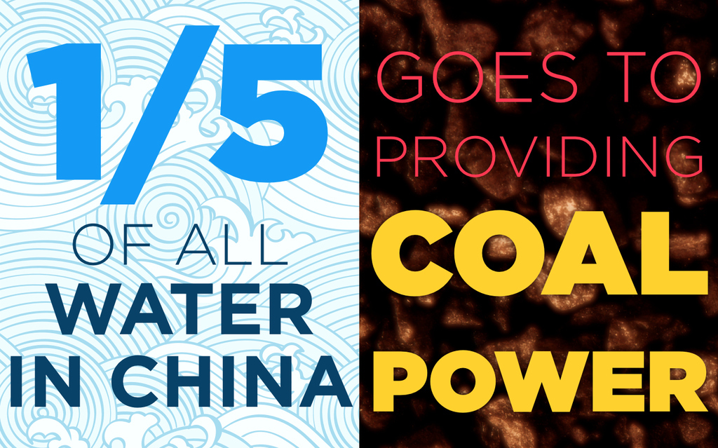 By 2020, coal consumption in China is projected to increase by 30%. Already, 20% of water withdrawn in the country goes to coal mining, processing, and cooling of coal-fired power plants.