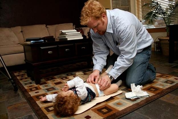 Diapers today are a snap. Sometimes literally. Gone are the days where one had to deal with complicated pins and origami-like folding techniques. A dude who can't change a diaper should stick to clip-on ties.