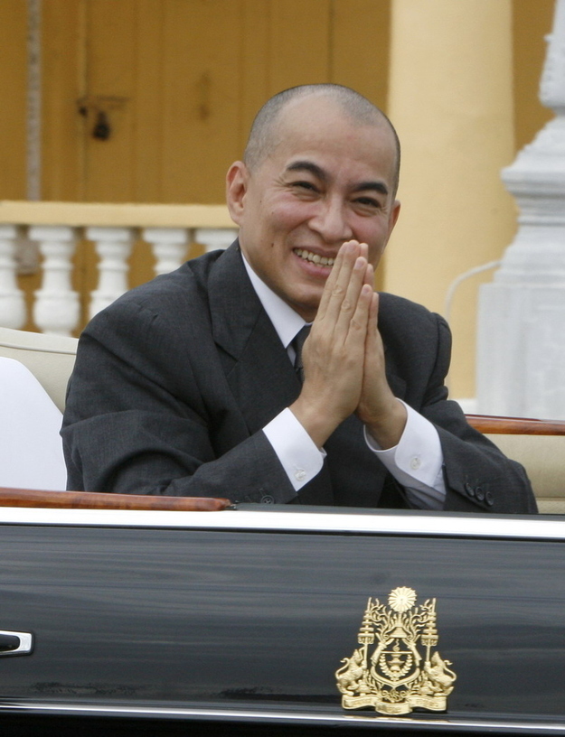 The current King of Cambodia, King Norodom Sihamoni spent roughly half of his life in various European locales. He grew up in Prague, and later spent over 20 years in France. Upon returning to Cambodia in the late 1970s, he spent two years under house arrest with his family (!!!) before returning to Europe while his father was deposed by the military and the country experienced political unrest. Prior to his installation as king in 2004, His Highness, King Sihamoni, served as Cambodia's cultural ambassador to UNESCO, and taught ballet and traditional Khmer dances in Paris. He appears to be, by all photographic evidence, totally adorable. Fluent in French, Czech, and Khmer, he serves as the (diplomatic) representative of the Kingdom of Cambodia and its people as their constitutional monarch.
