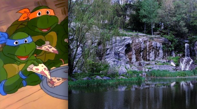 Literally built into a jagged cliff, Morningside Park has always been a little rough around the edges. Nevertheless, it is a place NYC can get behind, just like the TMNT. Plus it's right next to Columbia University, so Art History 101 references are commonplace.