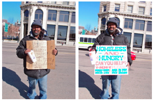 Alberto, who came from Providence, says, "Boston is a better place for homeless."