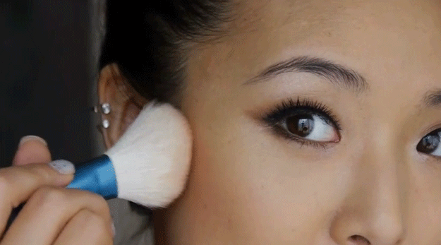 Brush it right in the hollows of your cheeks, and watch 'em pop. Smize-ing doesn't count.