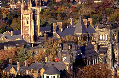 Jeremy Piven and David Spade squared off at the University of Toronto. Filming also took place at Ryerson Polytechnic University and Wesleyan University in Connecticut.