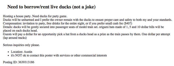 Because who doesn't want to have a crazy beer pong-duck chasing party game? DUH.