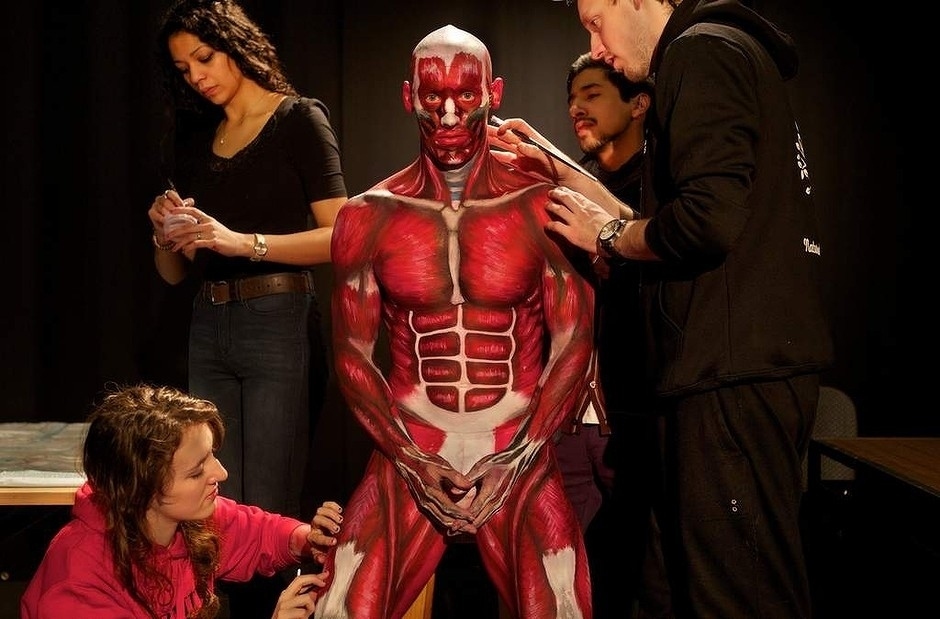 Show stopping body paint costume.