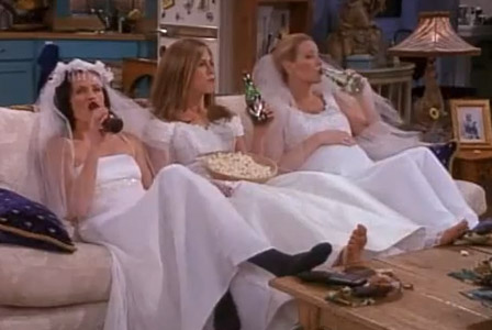 How many weddings have we seen? A lot. We had Carol and Susan, Ross and Emily, Ross and Rachel, Monica and Chandler, and Mike and Phoebe. I'd have to vote Mike and Phoebe's as my personal favorite even though Monica and Chandler are my favorite couple.
