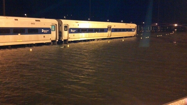 A train at the Metro-North Railroad's Croton-Harmon station.