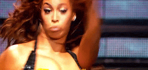 Pretend you are Beyonce performing on stage in front of a huge crowd.