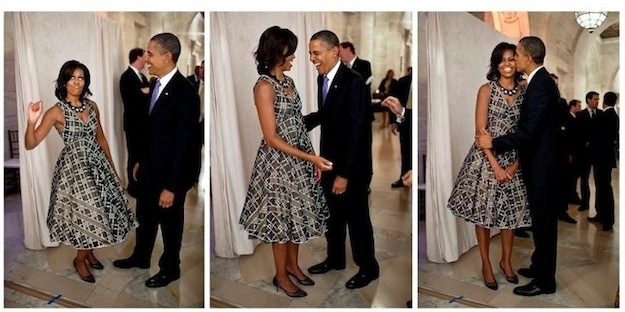He obviously has figured out the key to a perfect relationship.