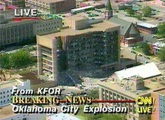 Timothy McVeigh was arrested within 90 minutes of the bombing by an Oklahoma state trooper and was charged in connection with the bombing two days later. His co-conspirator Terry Nichols was arrested on May 10.
