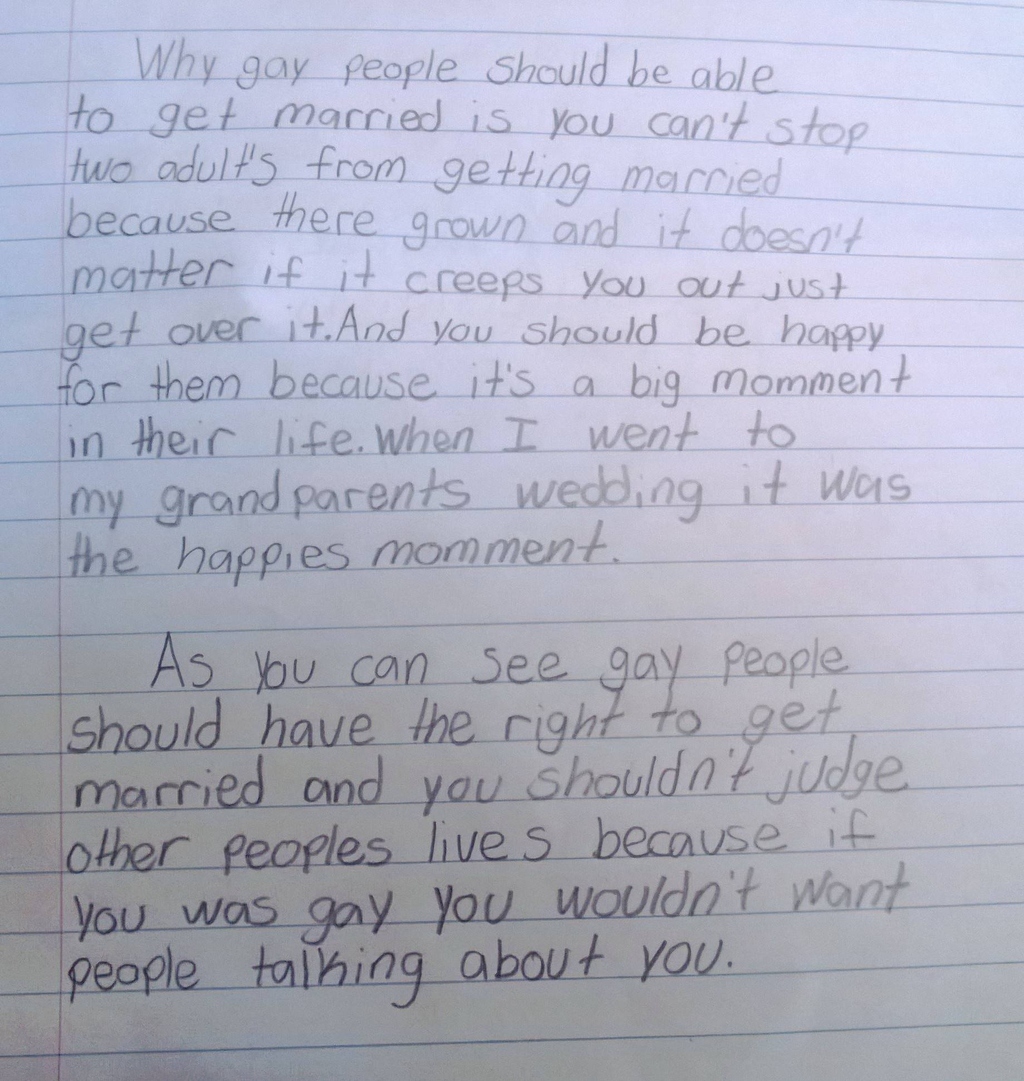 Argumentative essay for gay marriage