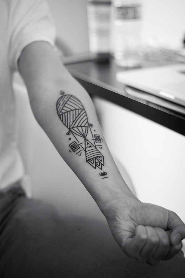 Premium Vector  Set of four geometric boho tattoos