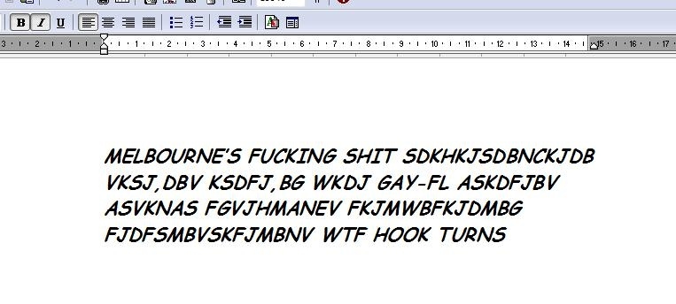 (I did it in italic Comic Sans to make it extra offensive looking.)