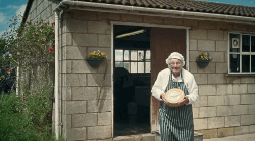This is Diane Smart. She's made the race wheel of cheese every year for 25 years.