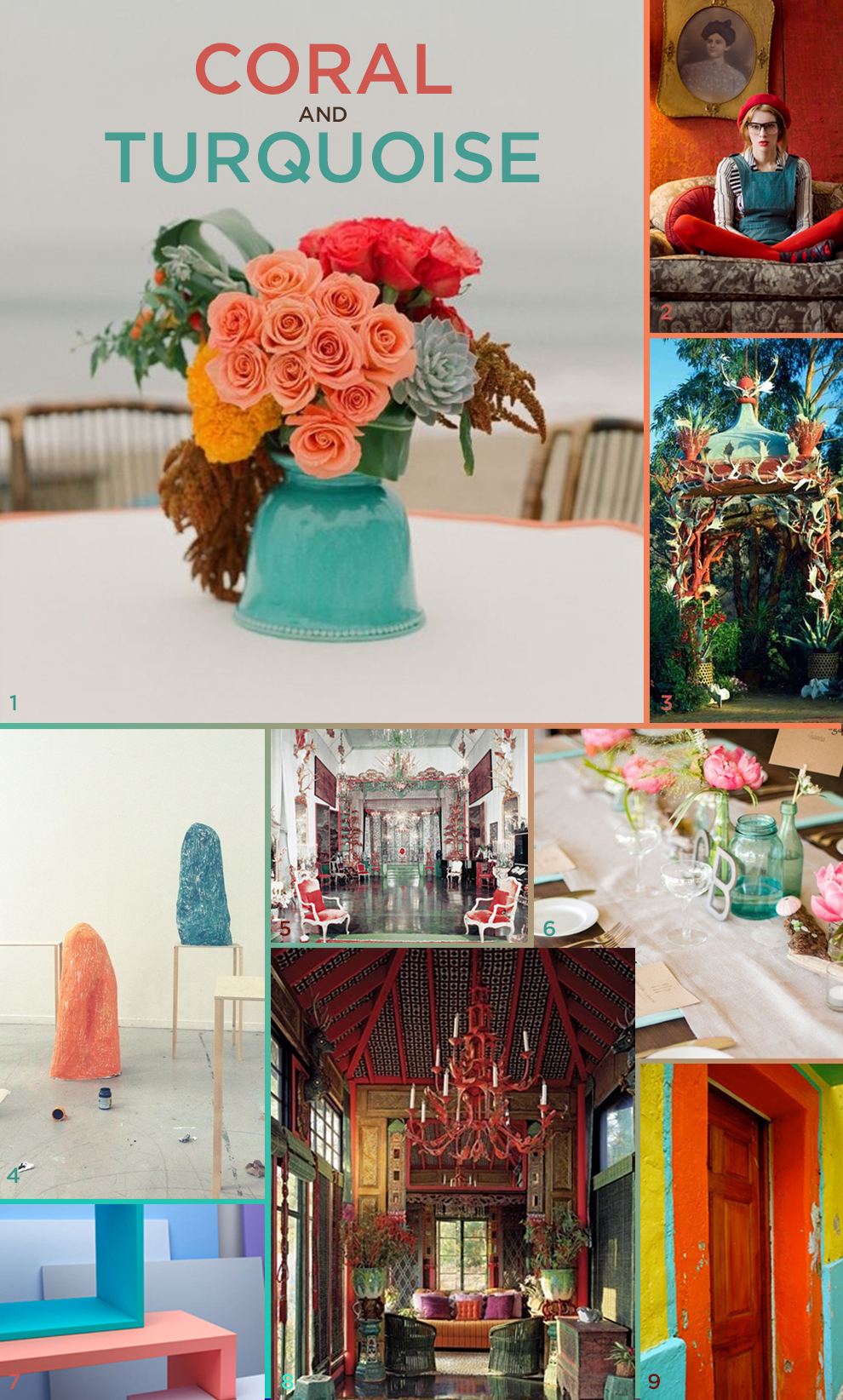 1) Inspired By This, 2) Shae DeTar, 3) Dwell Studio, 4) Maling Gabriella, 5) Dwell Studio, 6) Style Me Pretty, 7) Catk, 8) Dwell Studio, 9) Itkupilli Inspirations.