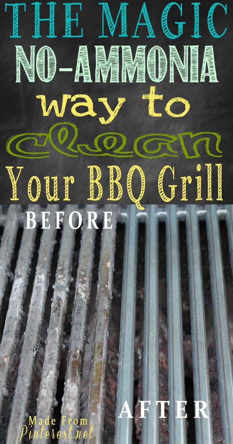 We had a HUGE positive response to cleaning your BBQ grills with ammonia! However, we also received comments from a lot of followers who prefer not to use ammonia in household cleaning. We did some more research on Pinterest and guess what? We found the next best method to get a BBQ grill clean without ammonia that requires little or no scrubbing!