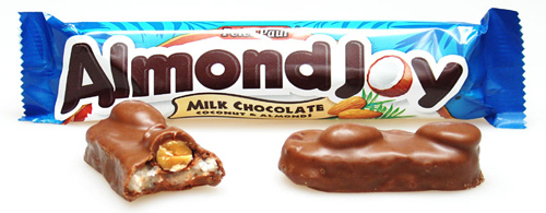 Almond Joy bar because "I know she love chocolate men" and that "baby girl tryna get a nut."