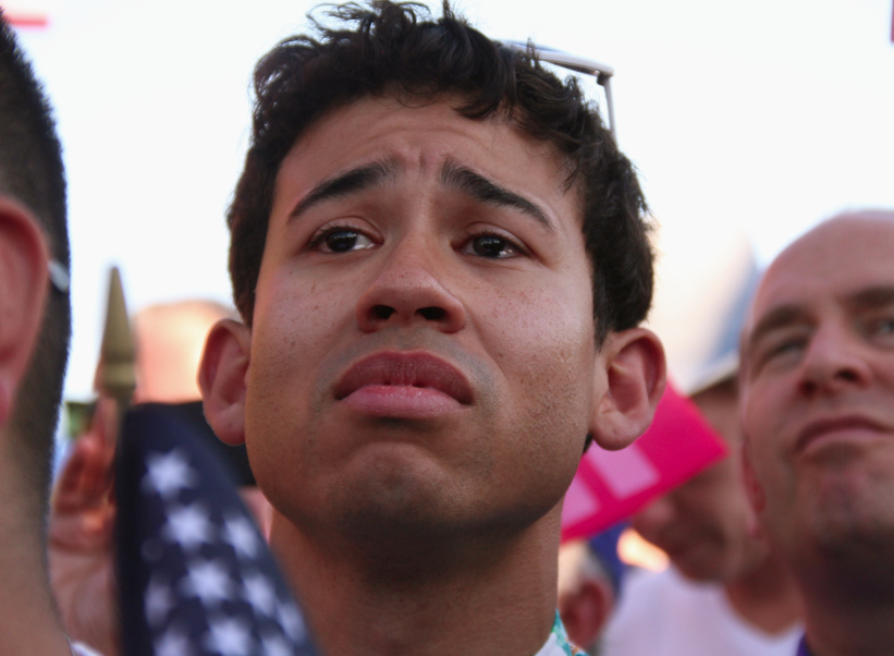 This young man, who was born deaf, continually signed "thank you" during the evening's ceremonies.